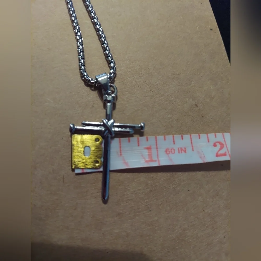 MEN'S Stainless Steel Nail Cross Necklace
